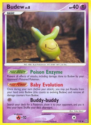 Budew (033/100) [Stormfront] Reverse Holofoil - Uncommon