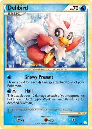 Delibird (039/123) [HeartGold SoulSilver] Reverse Holofoil - Uncommon