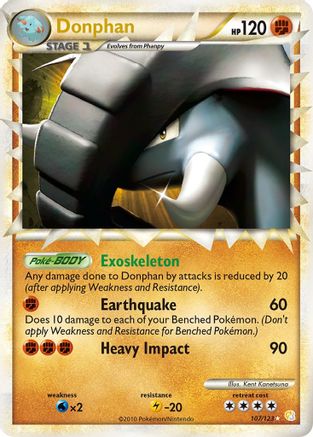 Donphan (Prime) (107/123) [HeartGold SoulSilver] Holofoil - Ultra Rare