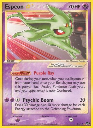 Espeon Star (16/17) [POP Series 5] Normal - Ultra Rare