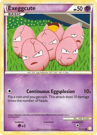 Exeggcute (063/123) [HeartGold SoulSilver] Reverse Holofoil - Common