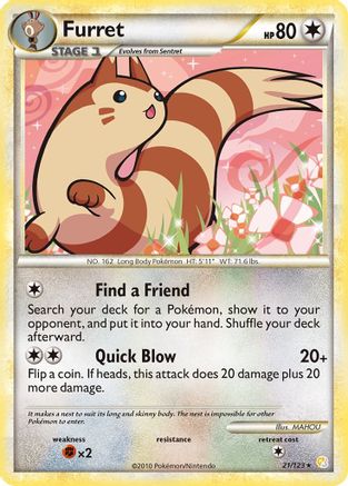Furret (021/123) [HeartGold SoulSilver] Normal - Rare
