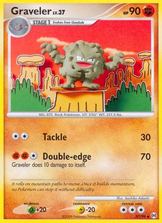 Graveler (037/99) [Arceus] Reverse Holofoil - Uncommon