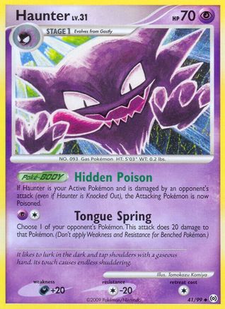 Haunter (041/99) [Arceus] Reverse Holofoil - Uncommon