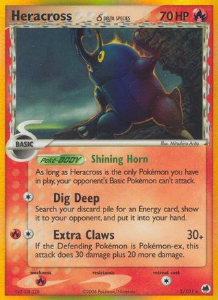 Heracross (Delta Species) (3/101) [Dragon Frontiers] Holofoil - Holo Rare