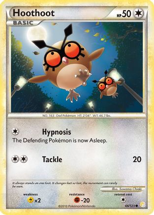 Hoothoot (066/123) [HeartGold SoulSilver] Reverse Holofoil - Common