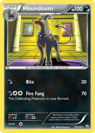 Houndoom (75/124) [Dragons Exalted] Reverse Holofoil - Rare