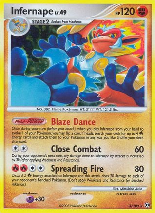 Infernape (3/100) [Stormfront] Reverse Holofoil - Holo Rare