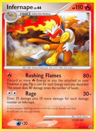 Infernape (31/127) [Platinum] Normal - Rare