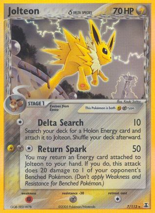Jolteon (Delta Species) (007/113) [Delta Species] Holofoil - Holo Rare