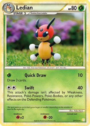 Ledian (025/123) [HeartGold SoulSilver] Normal - Rare