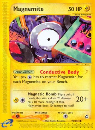 Magnemite (091/147) [Aquapolis] Reverse Holofoil - Common