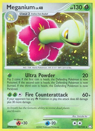 Meganium (13/123) [Mysterious Treasures] Holofoil - Holo Rare