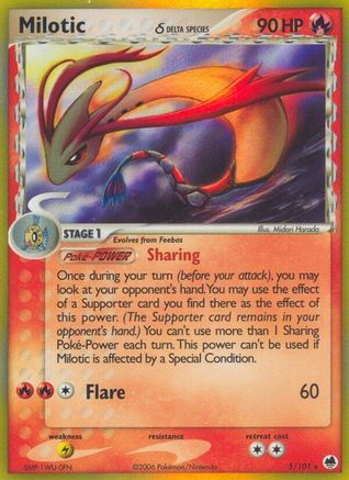 Milotic (Delta Species) (5/101) [Dragon Frontiers] Holofoil - Holo Rare