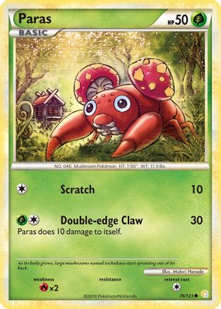 Paras (076/123) [HeartGold SoulSilver] Normal - Common