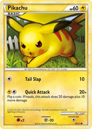 Pikachu (078/123) [HeartGold SoulSilver] Normal - Common