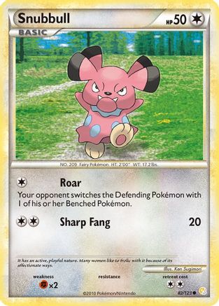 Snubbull (082/123) [HeartGold SoulSilver] Reverse Holofoil - Common