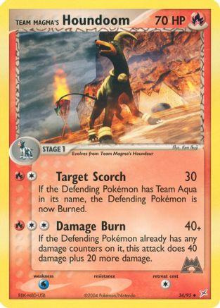 Team Magma's Houndoom (034/95) [Team Magma vs Team Aqua] Reverse Holofoil - Uncommon