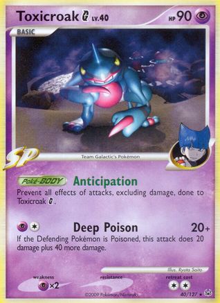 Toxicroak G (40/127) [Platinum] Reverse Holofoil - Rare