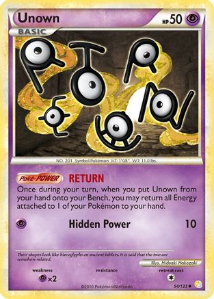 Unown (054/123) [HeartGold SoulSilver] Normal - Uncommon