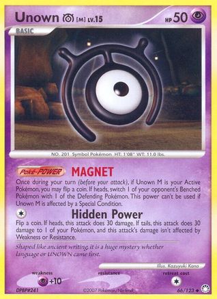 Unown [M] (66/123) [Mysterious Treasures] Normal - Uncommon