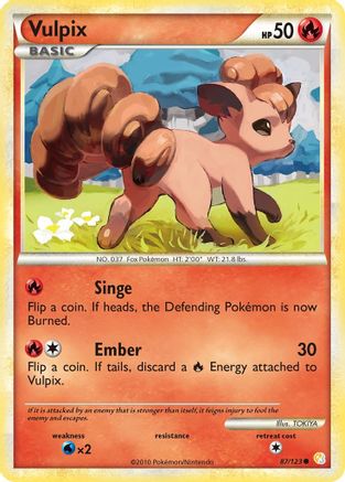 Vulpix (087/123) [HeartGold SoulSilver] Normal - Common