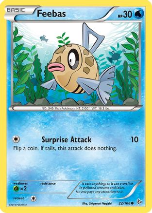 Feebas (022/106) [XY  Flashfire] Reverse Holofoil - Common