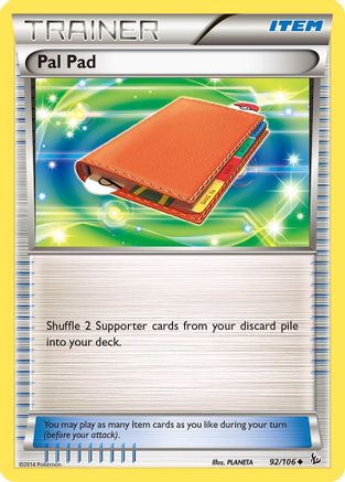 Pal Pad (092/106) [XY  Flashfire] Normal - Uncommon
