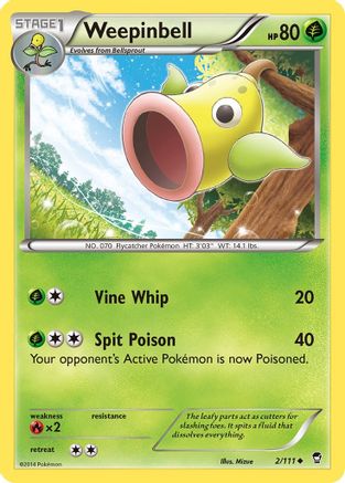 Weepinbell (002/111) [XY  Furious Fists] Normal - Uncommon