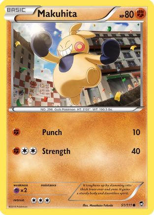 Makuhita (051/111) [XY  Furious Fists] Reverse Holofoil - Common