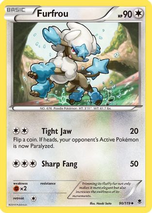 Furfrou (090/119) [XY  Phantom Forces] Reverse Holofoil - Uncommon