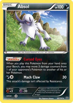 Absol (040/108) [XY  Roaring Skies] Holofoil - Holo Rare