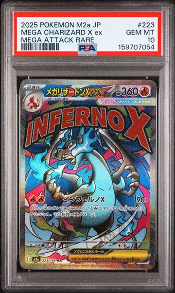 MEGA CHARIZARD X ex MEGA ATTACK RARE PSA 10